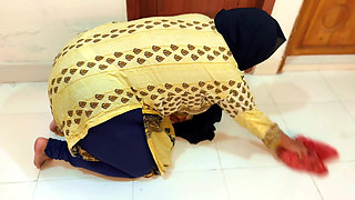 Arab Hot Maid Stuck: Please Hurry up & Fuck My Big Ass Then Get Me Out of Under Bed