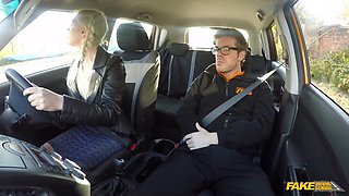 Ryan Ryder's first time driving: student spies, masturbation, doggy, and handjob with instructors