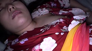 Sweet Asian teen has a horny old pervert banging her pussy