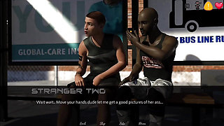 Step sister have a some fun with stranger guys in the bus