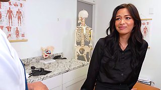 Doctor Gropes Asian Patient on Exam Table