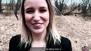 Social Experiment Ended For Presenter With Cum In Her Pussy