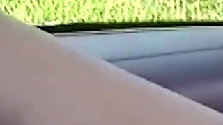 Real Amateur Homemade Stepaunty Wears Nylon Stockings Shows Arches & Huge Tits in Car