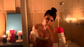 Amateur striptease and Solo masturbation