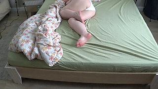 Homemade Camera Catches Mature Wife Fingering and Cumming in White Panties - PAWG MILF Solo