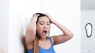 Sweet lesbian face sitting with hot models Amirah Adara and May Thai