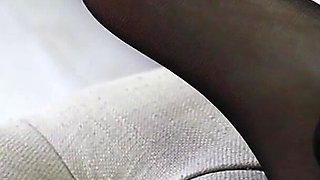 Black Nylons Foot Teasing & Footplay - Sheer Stockings, Soles and Slow Tease