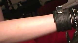 Threesome humiliating wax-play