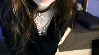 Webcam Girl Plays with Dildo Deep in Her Throat