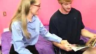 Sara James strokes, jacks and give a wild handjob on