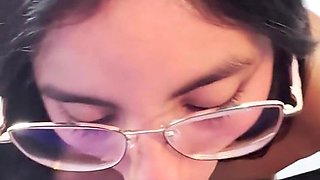 Camila gives me a blowjob while I work - Verified amateurs