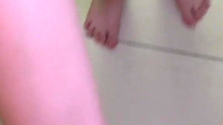 Family Quickie in the Bathroom, Stepbrother Also Wants to Fuck Her and Cum All Over Her Tits.