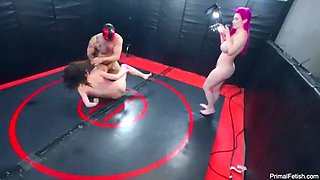 Veronica Church Rough Sex Wrestling Match - Blowjob Doggystyle Cum in Mouth with Big Cock