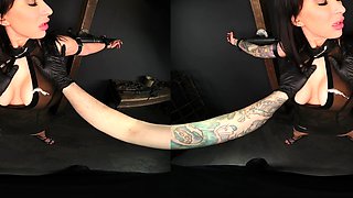 Brunette slut with perfect big boobs is alone