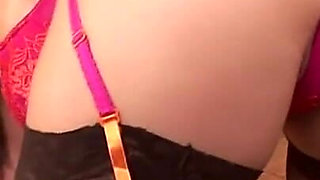 Brunette Bombshell Teases Big Tits and Ass in Lingerie