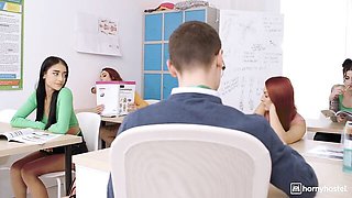 Gorgeous missionary pose pound at work with a redhead Cherry Candle