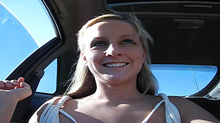 Teen Beauty Drive by Flashing