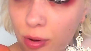 Lipstick Kisses and Blowjob Red Black Lips Deepthroat Sloppy