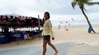 Cute Thai teen big dick in petite pussy