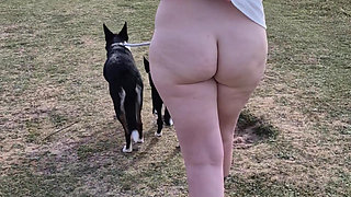 Public Nudity Amateur Sexy Wife Naked Playing with Herself on a Public Beach