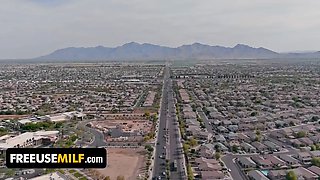 Busty cougar Penny Barber and her son-in-law welcome petite stunner haley spades to their freeuse household