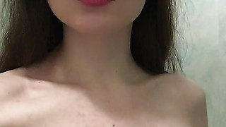 Russian Mistress with obscenities makes you lick her hairy pussy and drink urine from a cup. Dirty talk in Russian. Femdom