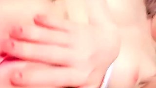 Amateur young teen solo masturbation on her livingroom