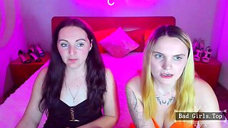 Big Booty Blonde and Brunette Lesbian Babes Cam