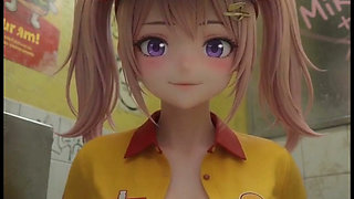 Hot fast food Girl, ready for fun