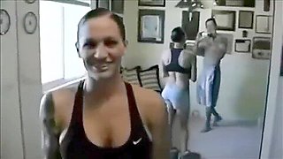 Big tits wife from FuckInMyCity Com being the perfect slut for husband