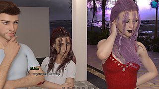 Eye-rolling orgasm and squirting action in anime hentai style