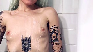 Curly Blonde Teen Records Solo Dildo Masturbation More at
