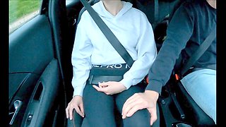 Things heat up in the car after the driving lesson with Berrybabe69 and Alexsanderofficial