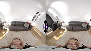 Hot babes Calibri riding cock in steamy virtual reality action