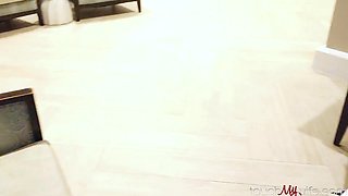 My husband loves me fucking in interracial threesome