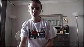 Seductive Submissive Step Sister Fucks Grounded Step Brother In Her Thigh Highs - Dahlia Red