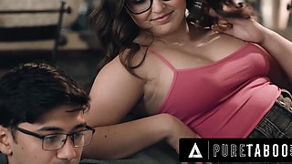 Curvy Busty Teen Craves For Her Step-bro's Dong And Won't Leave the Guy Alone Until He Fucks Her