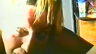 Blonde Sucks Dick Then Takes on Two Dildos