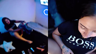 Cummy Bear POV Deepthroat Thick and Sexy Latina