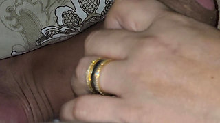 Step mom did not expect that step son penis could wake up with a handjob