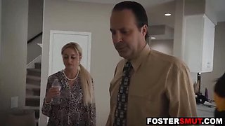 Teen Stepdaughter Threesome with Foster Parents - Aria Skye