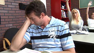 Student Pounds Teacher Amia Miley in Rough Hardcore