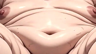 Horny Obese BBW Masturbates Her Hairy Wet Pussy - Big Belly Solo Play