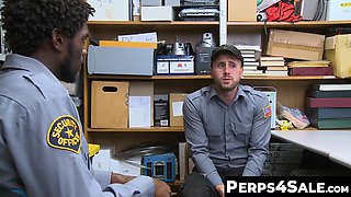 Perps4Sale.com - Hunk Black cop teases unshaved Inked Jock suspect and fucked