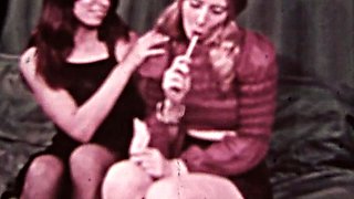 Blond and brunette lesbians licking pussy