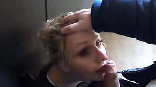 Blonde Amateur Receives Facial After Deep-Throat Blowjob