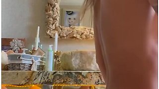 Monika Fox Posing And Masturbating In Bathroom