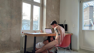 I distracted my man from working and got fucked hard