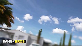 Bangbros - stunning juniper ren’s Tight Pussy captures hard as she gets pounded and facialed on the nail bus