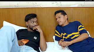 Indian Girlfriend and Boyfriend with X Boyfriend Make Threesome Chudai Video